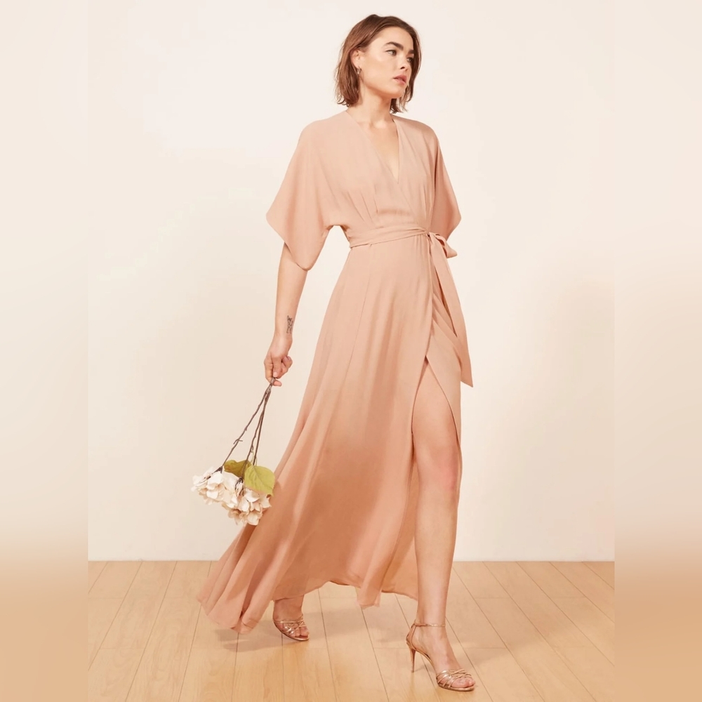 Reformation Winslow dress in Blush